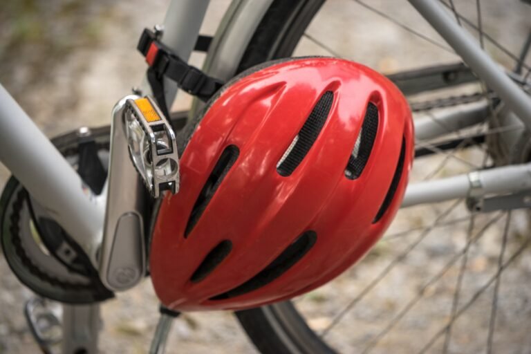 red bike helmet